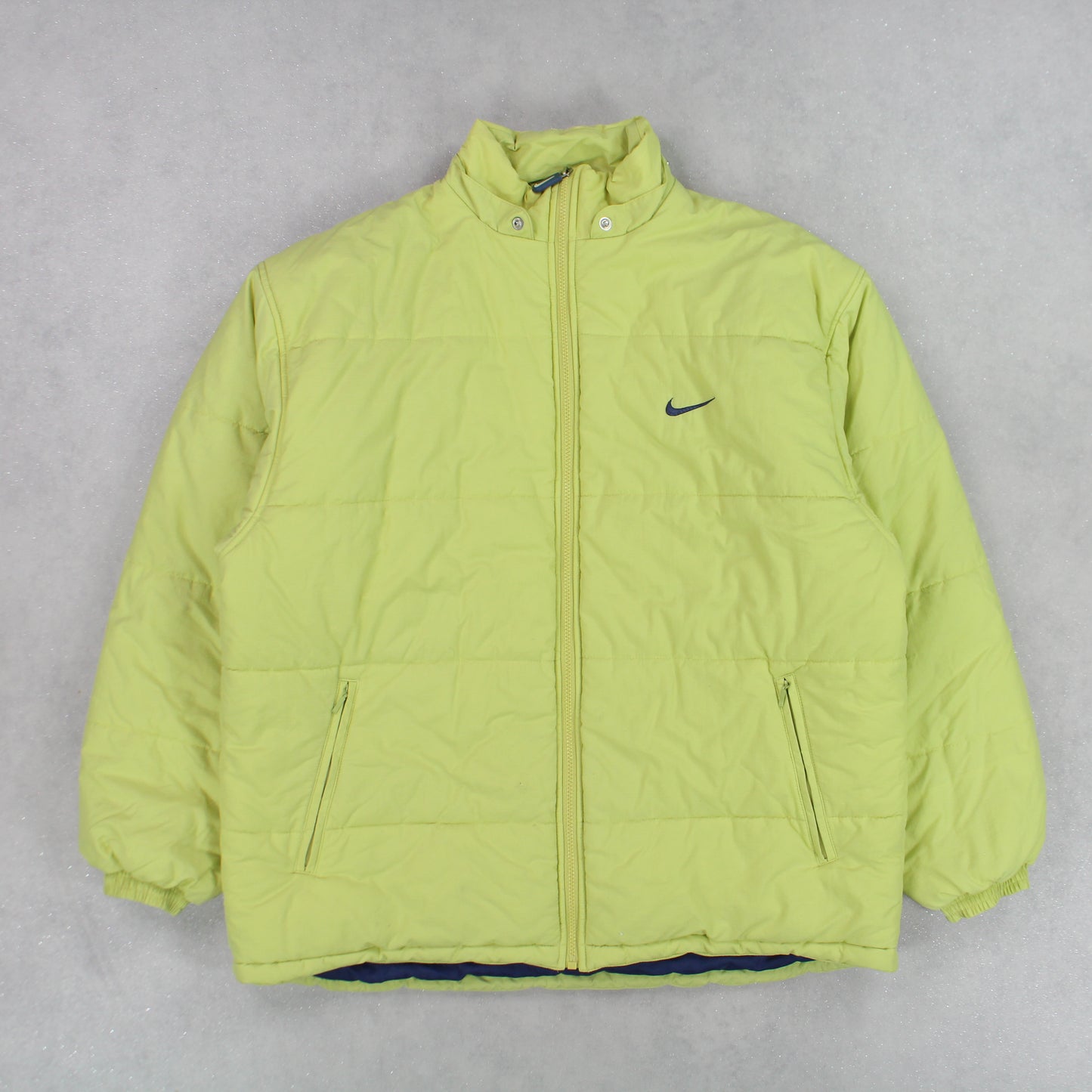 RARE 1990s Vintage Nike Puffer Jacket Yellow - (XL)
