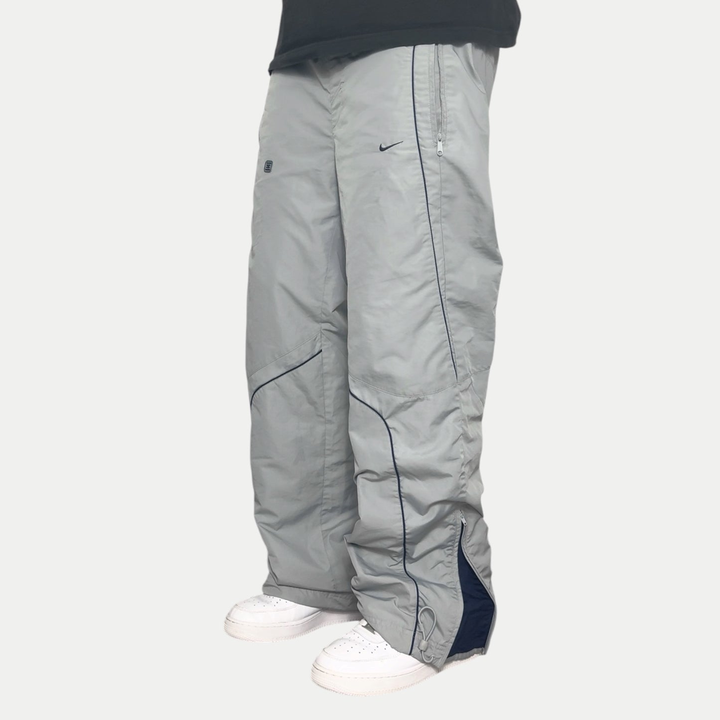 SUPER RARE 2000s Nike Shox Trackpants Grey - (M)