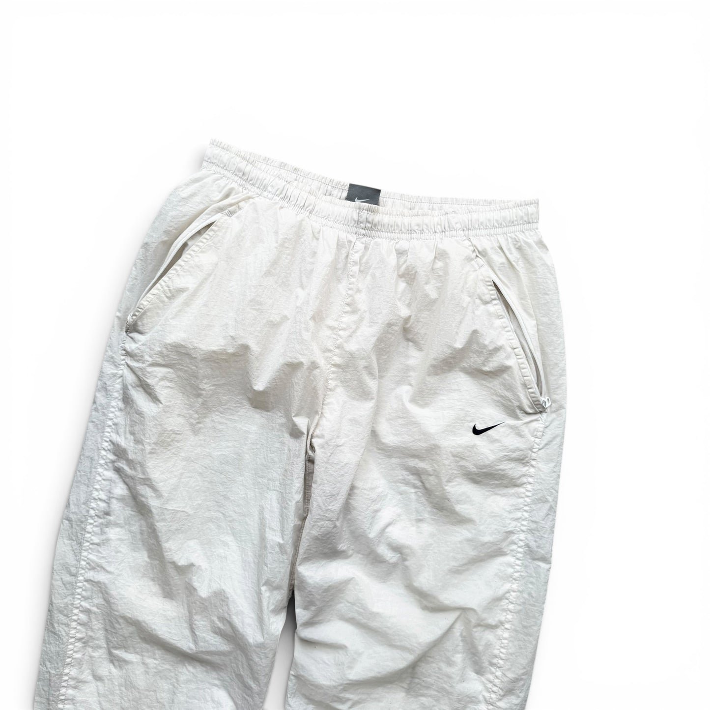 SUPER RARE 2000s Nike Trackpants White *PREMIUM* - (S)