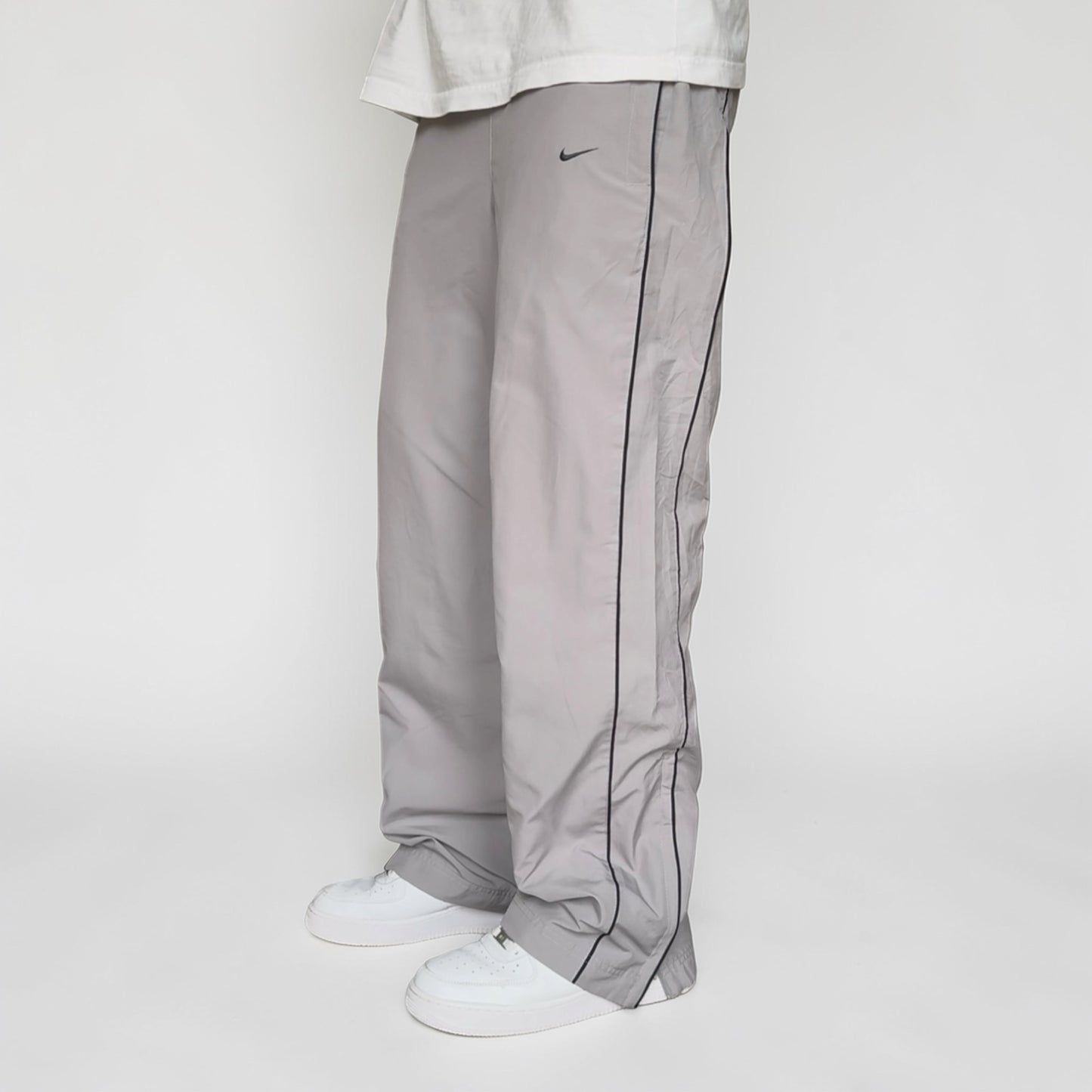 RARE 2000s Baggy Nike Trackpants Grey - (S)