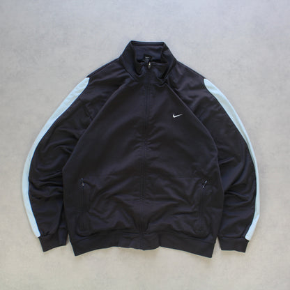 RARE 2000s Nike Athletic Track Jacket Black - (L)