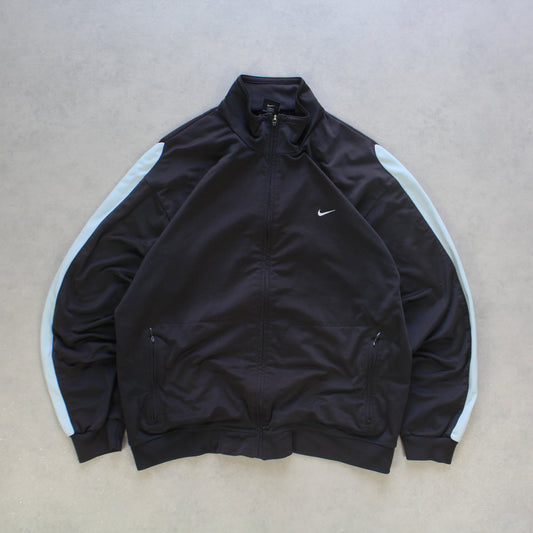 RARE 2000s Nike Athletic Track Jacket Black - (L)