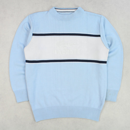 RARE Vintage 1990s Lacoste Knitted Jumper Blue - (M)