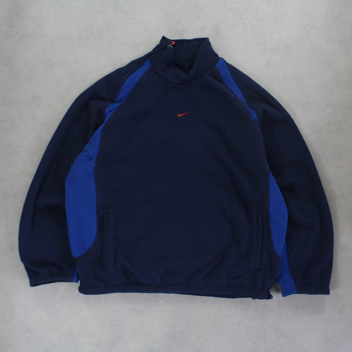 SUPER RARE 2000s Nike Reversible Jacket / Fleece Navy - (L)