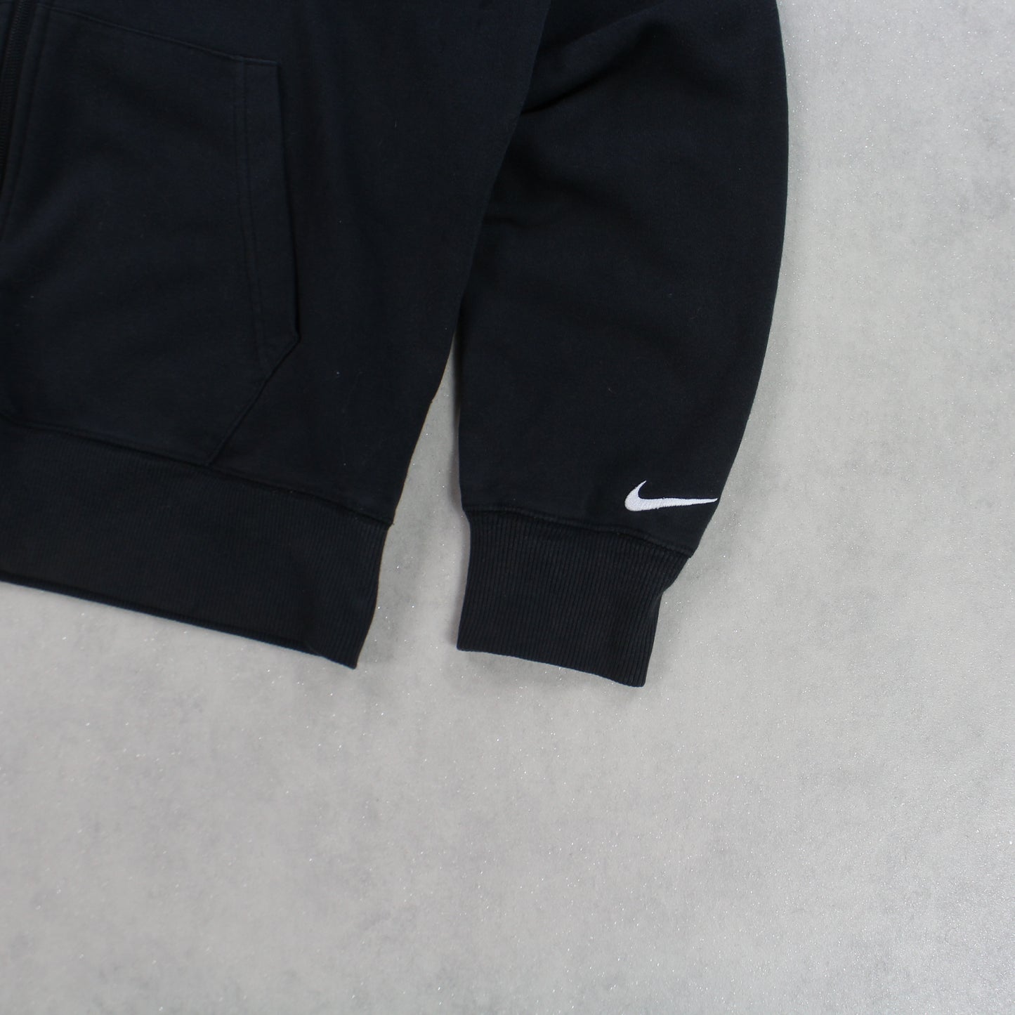 RARE 00s Nike Zip Up Hoodie Black - (M)