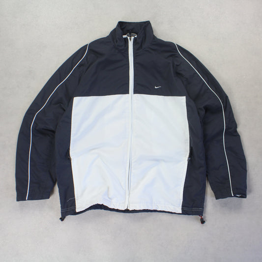 RARE 2000s Nike Track Jacket White - (M)