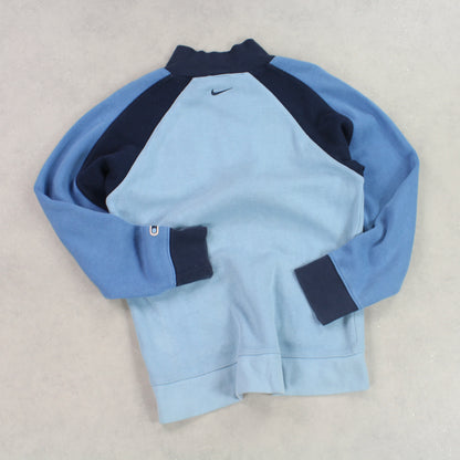 RARE 00s Nike Zip Up Blue - (XS)