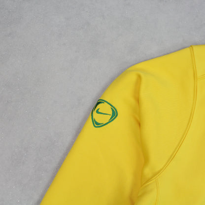 SUPER RARE Vintage NIKE Brasil Zip Up Jacket Yellow - (M)