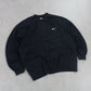 RARE 90s Nike Swoosh Sweatshirt Black - (XL)