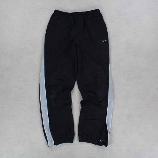 SUPER RARE 00s Nike Trackpants Black - (S)