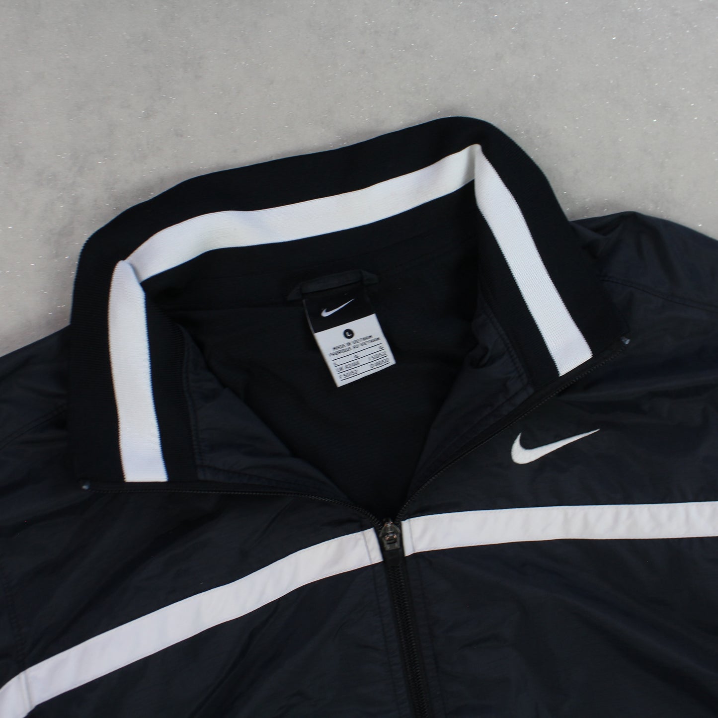 RARE 00s Nike Track Jacket Black - (L)