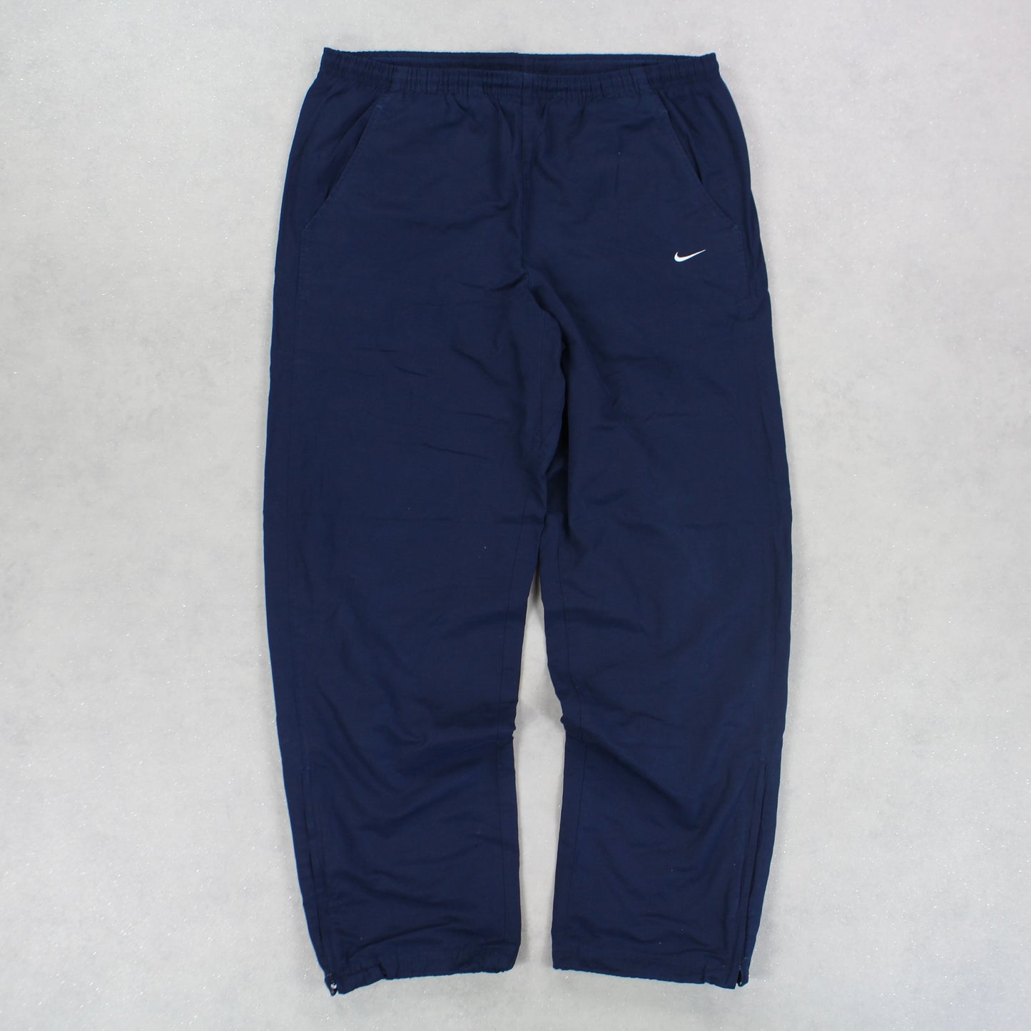 RARE 00s Nike Spellout Trackpants Navy - (L)