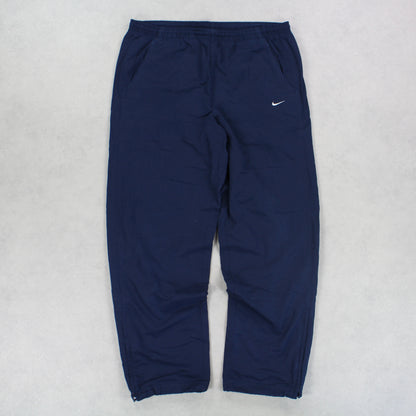 RARE 00s Nike Spellout Trackpants Navy - (L)