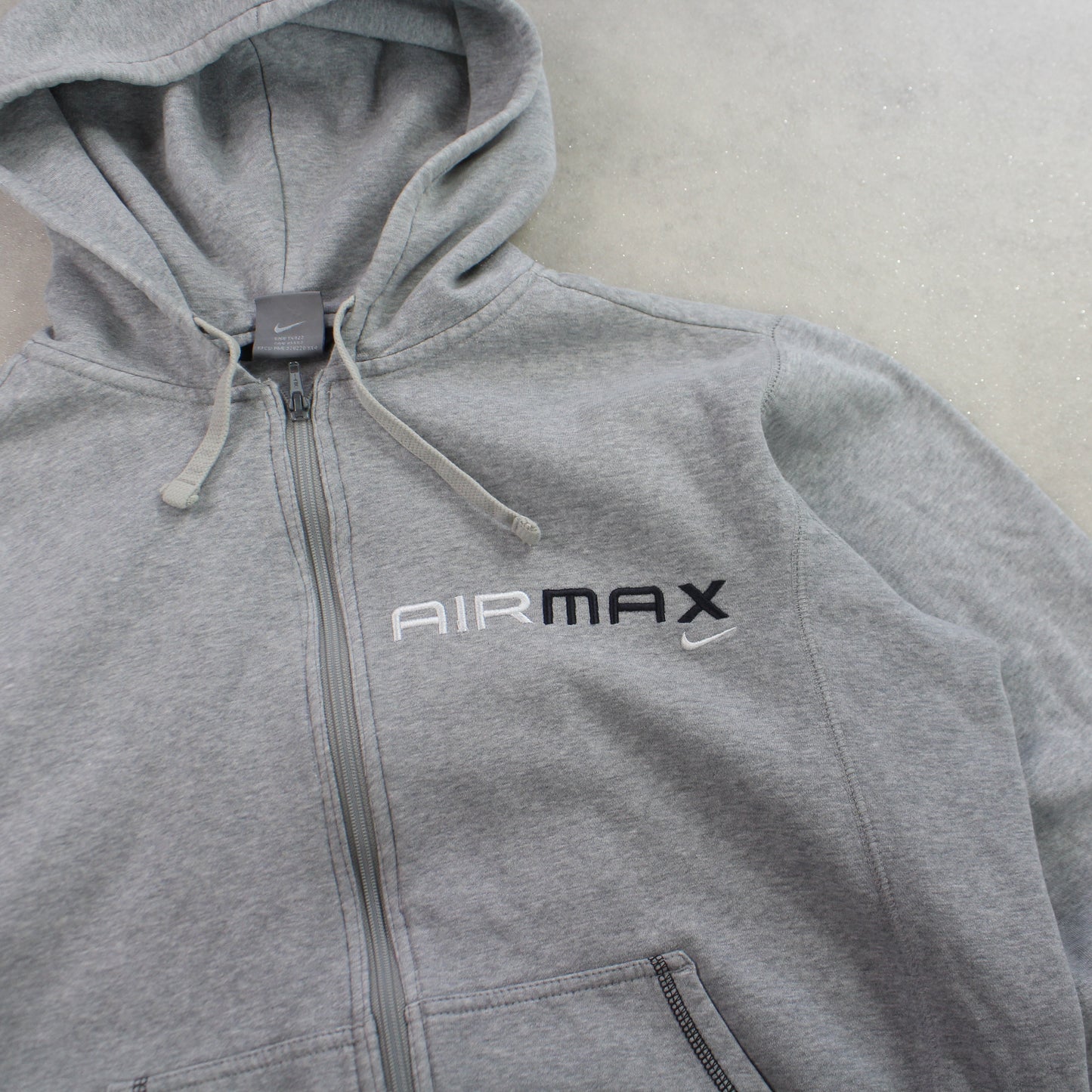 SUPER RARE 00s Nike Air Max Hoodie Grey - (S)