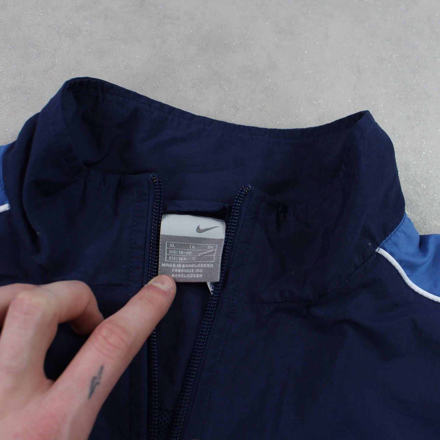 RARE 00s Nike Track Jacket Blue - (S)