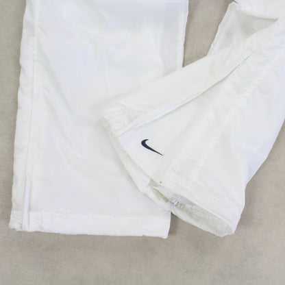 SUPER RARE 2000s Nike Trackpants White - (L)