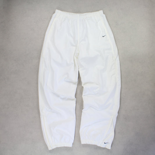 SUPER RARE 2000s Baggy Nike Trackpants White *PREMIUM* - (L)