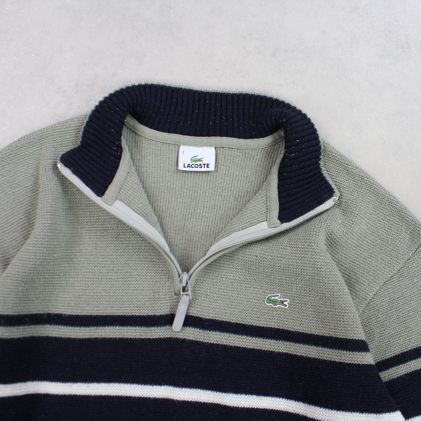 RARE 90s Lacoste 1/4 Zip Jumper - (L)