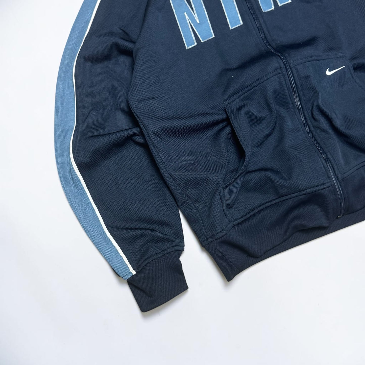 RARE 2000s Nike Zip Hoodie Navy - (L)