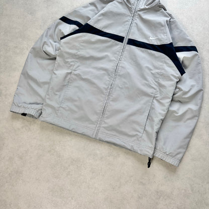 RARE 2000s Nike Track Jacket Grey - (S)
