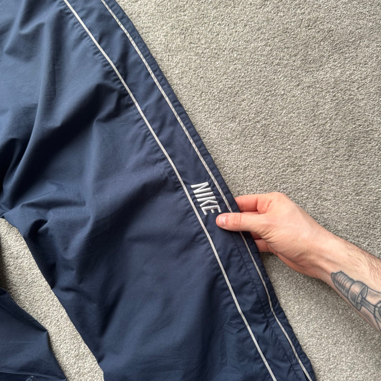 SUPER RARE 2000s Nike Trackpants Blue - (L)