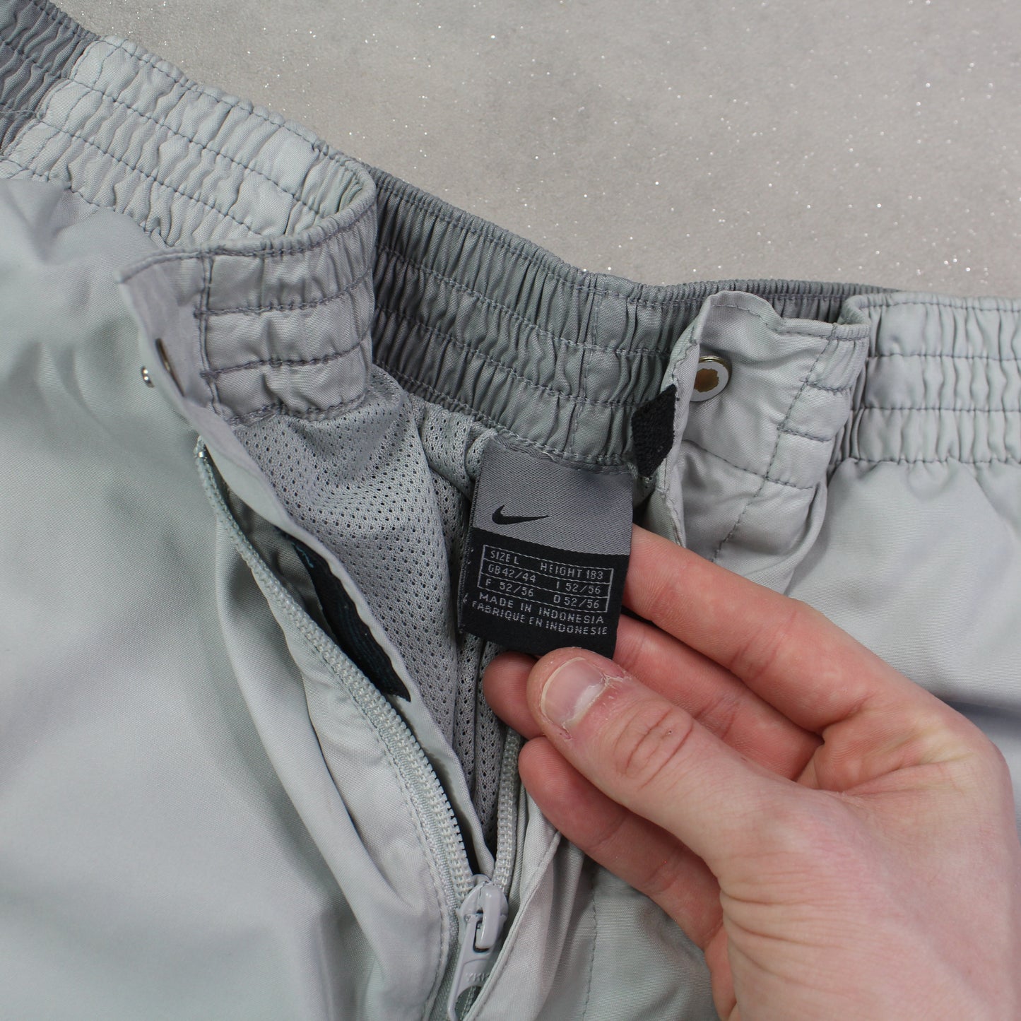 RARE 2000s Baggy Nike Trackpants Grey - (M)
