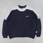 RARE Vintage 1990s Nike Swoosh Sweatshirt Navy - (L)