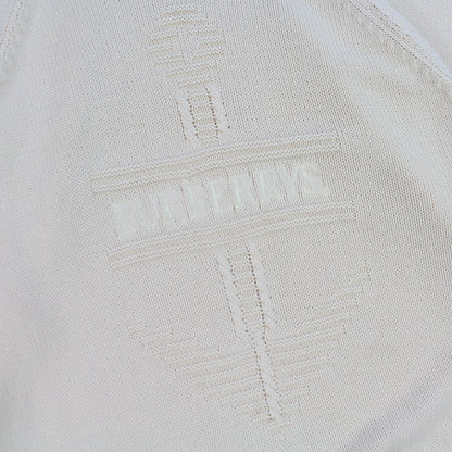 RARE 90s Burberry Heavy Knit Jumper Cream - (M)