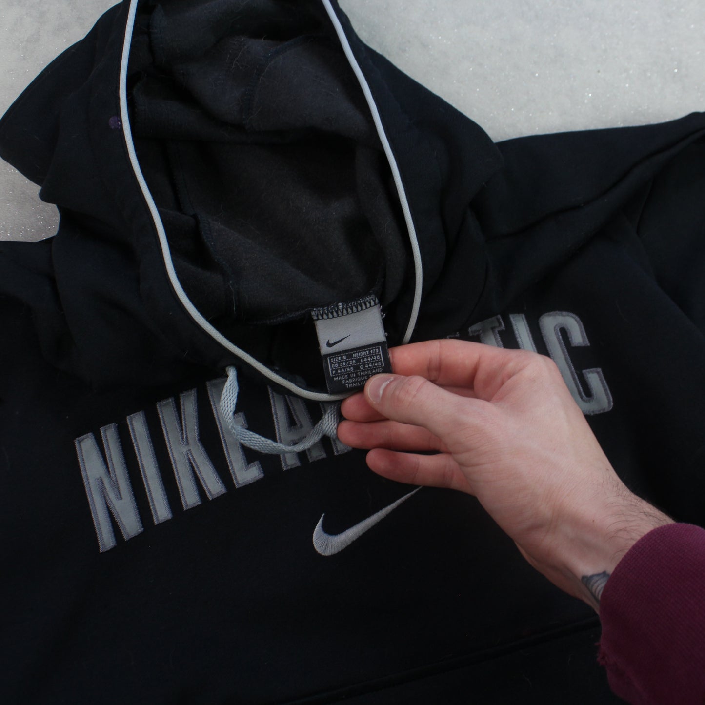 RARE 00s Nike Spell Out Hoodie Black - (XS)