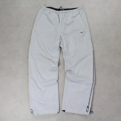 SUPER RARE 2000s Baggy Nike Trackpants Grey - (L)