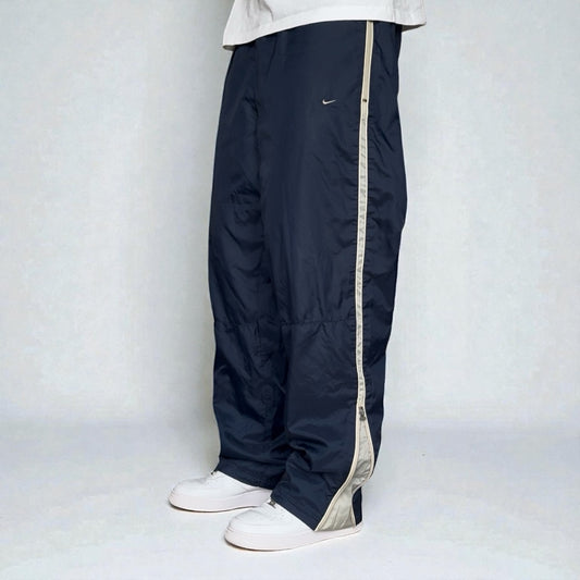 RARE 2000s Baggy Nike Trackpants Navy - (L)