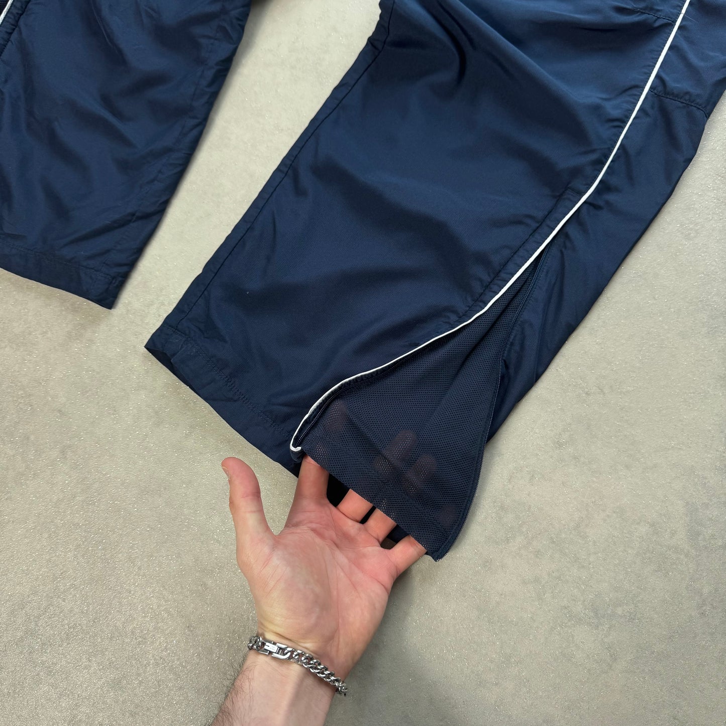 RARE 2000s Super Baggy Nike Trackpants Navy - (L)