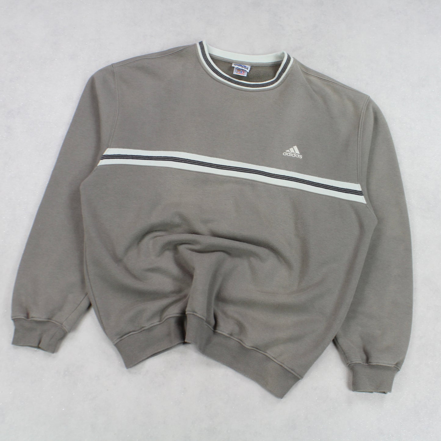 RARE Vintage 1990s Adidas Sweatshirt Khaki - (XL)