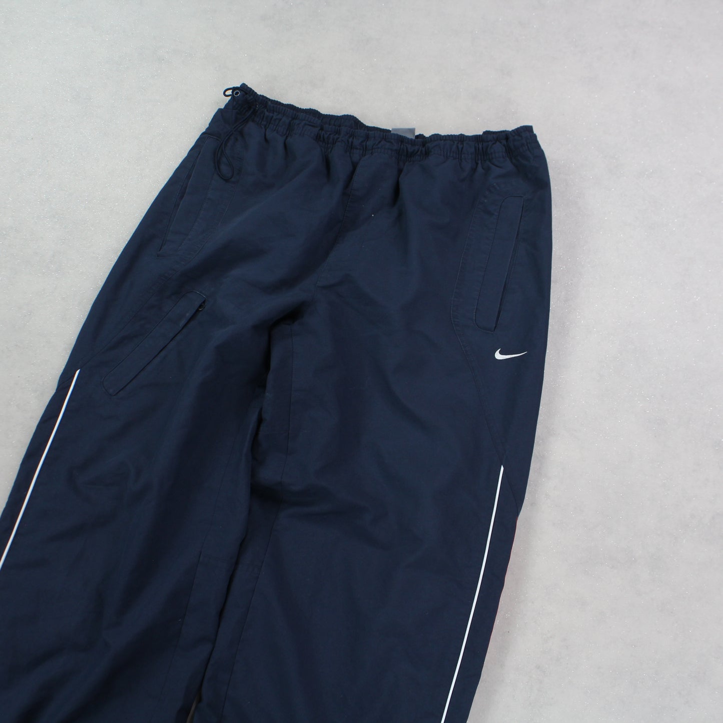 RARE 00s Nike Baggy Trackpants Navy - (L)