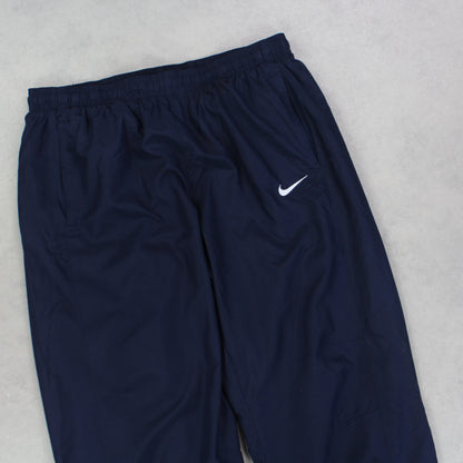 RARE 00s Nike Baggy Trackpants Navy - (L)