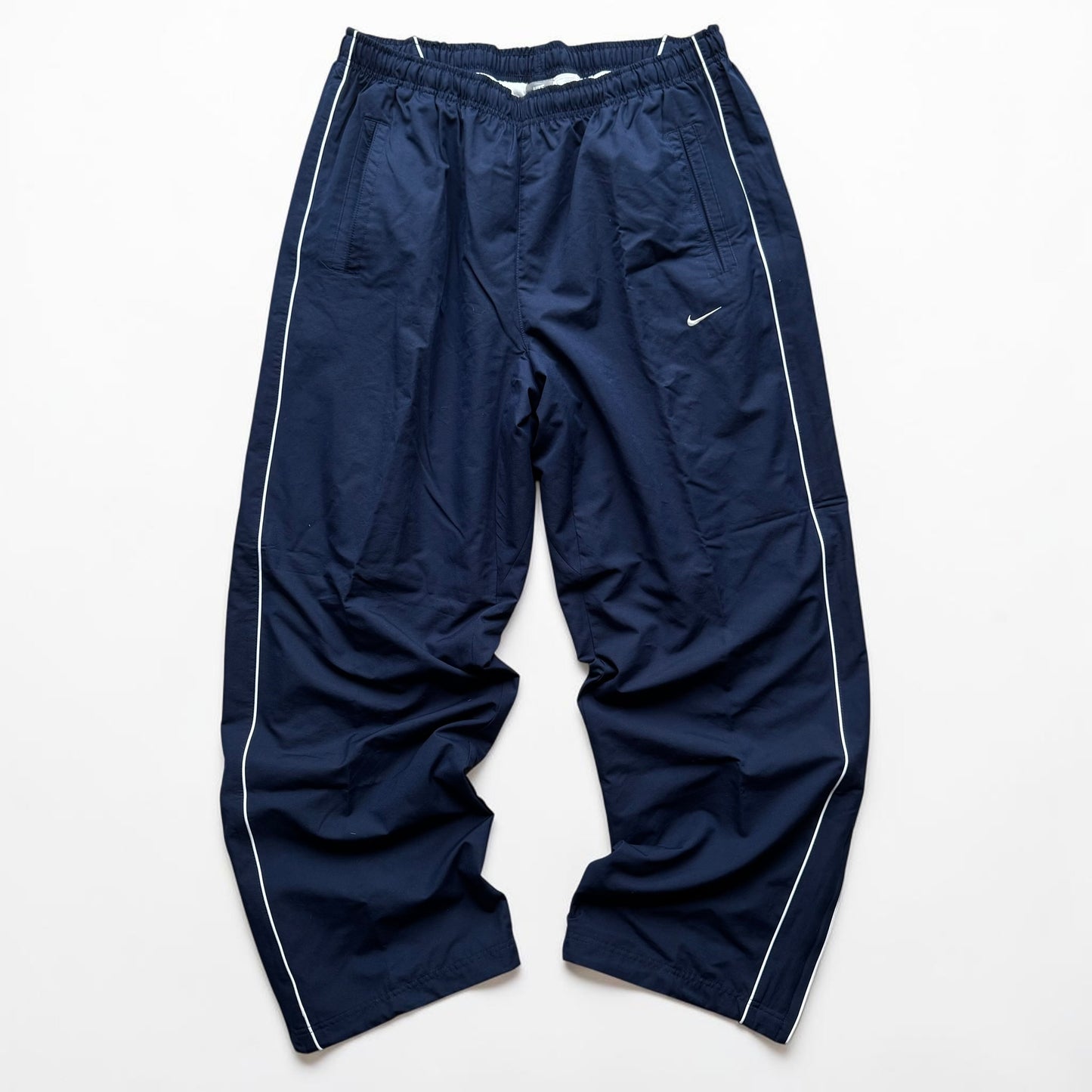 RARE 2000s Baggy Nike Trackpants Navy - (M)