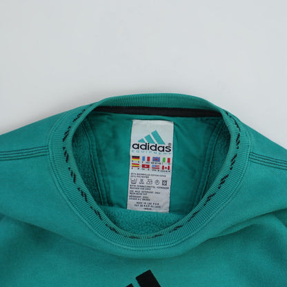 RARE 1990s Adidas EQT Sweatshirt Green - (M)
