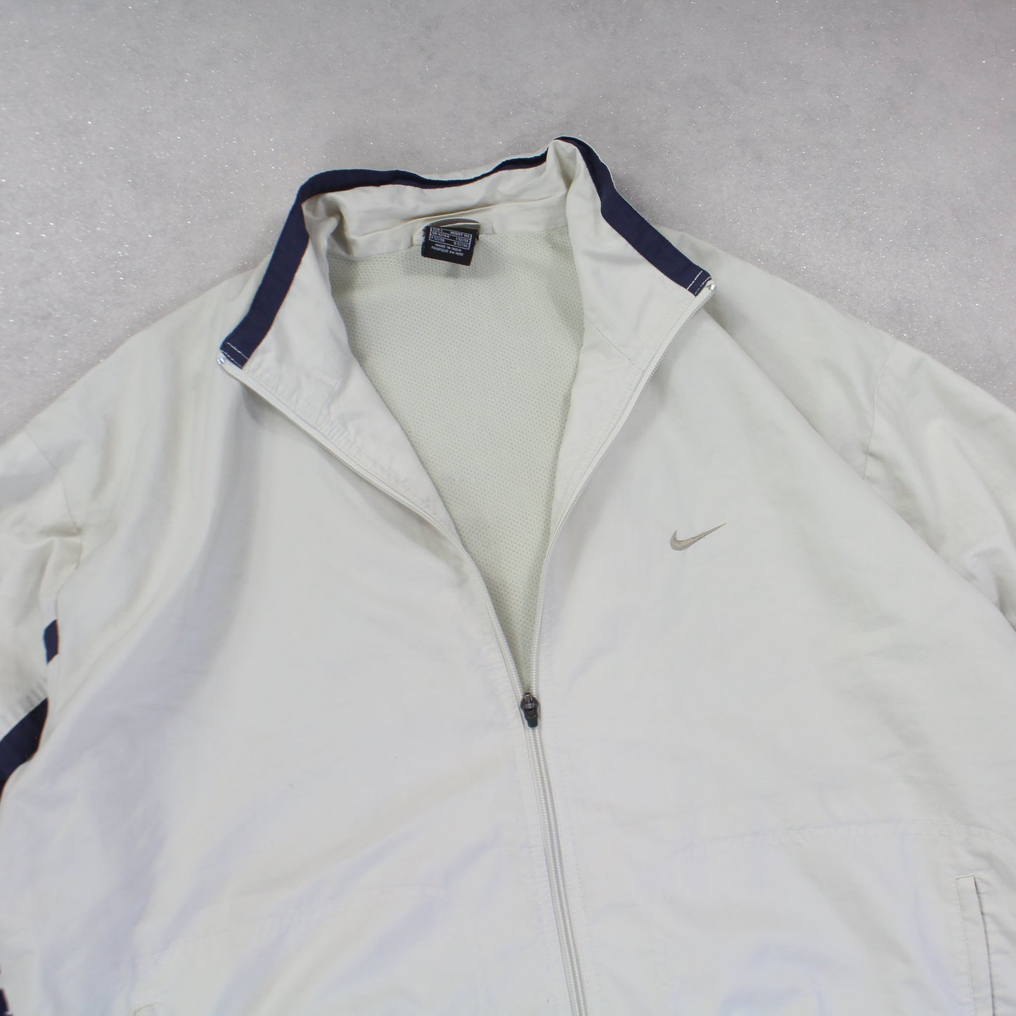 RARE 1990s Nike Track Jacket Cream - (L)
