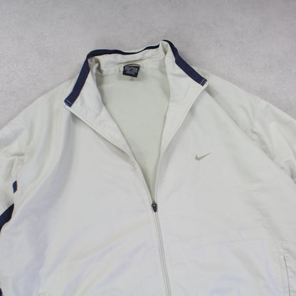 RARE 1990s Nike Track Jacket Cream - (L)