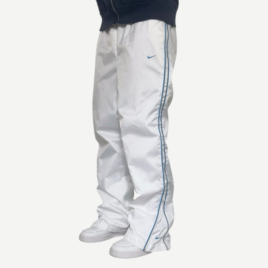 SUPER RARE 2000s Baggy Nike Trackpants White *PREMIUM* - (L)