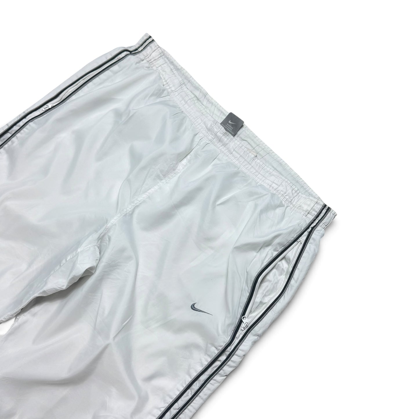 SUPER RARE 2000s Baggy Nike Trackpants White *PREMIUM* - (XL)