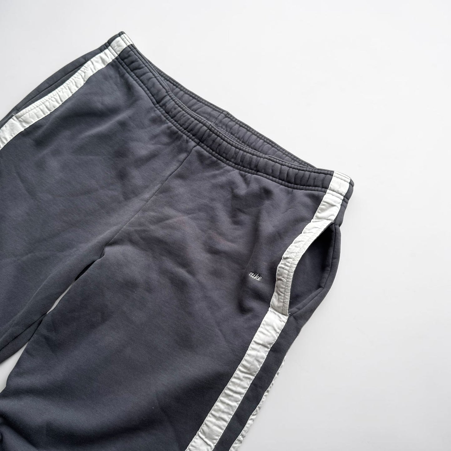RARE 2000s Wide Leg Nike Joggers Grey - (XL)