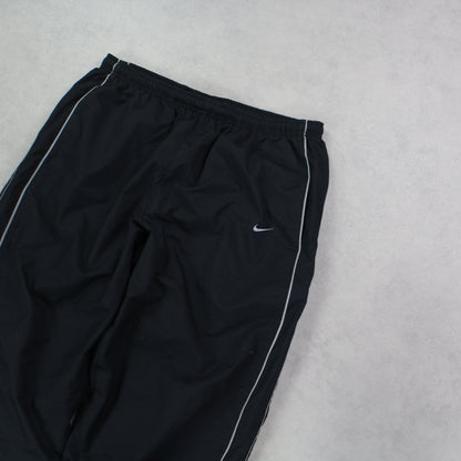 SUPER RARE 00s Nike Trackpants Black - (L)