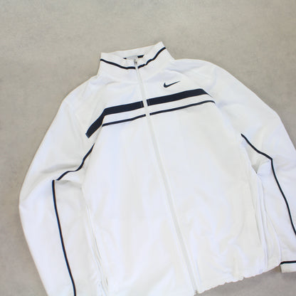 RARE 2000s Nike Track Jacket White - (M)