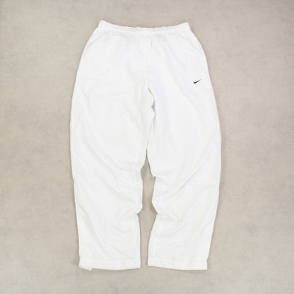 RARE 00s Nike Baggy Trackpants White - (XL)