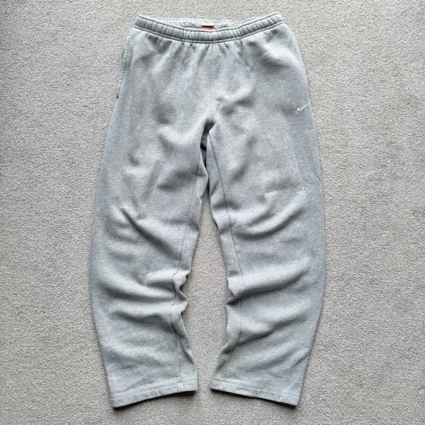 RARE 2000s Wide Leg Nike Joggers Grey - (M)