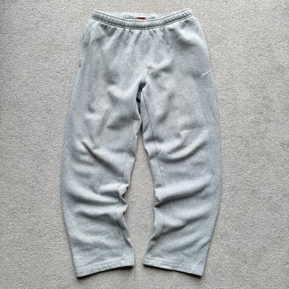 RARE 2000s Wide Leg Nike Joggers Grey - (M)
