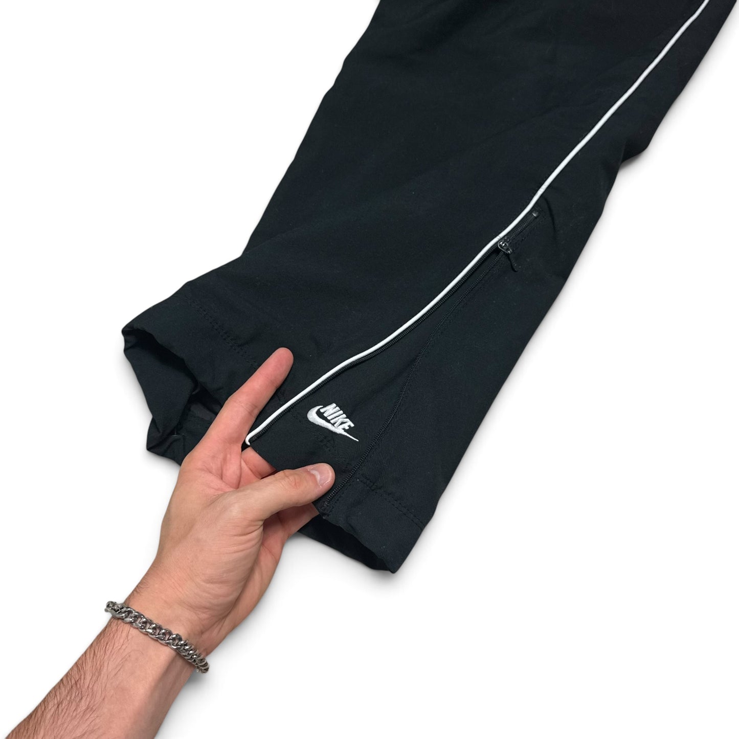 RARE 2000s Baggy Nike Trackpants Black - (M)