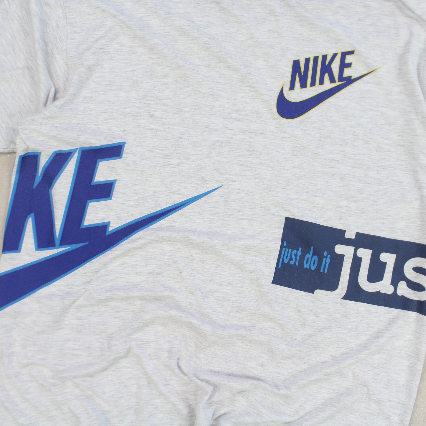 RARE 90s Nike Just Do It T-Shirt Grey - (XL)