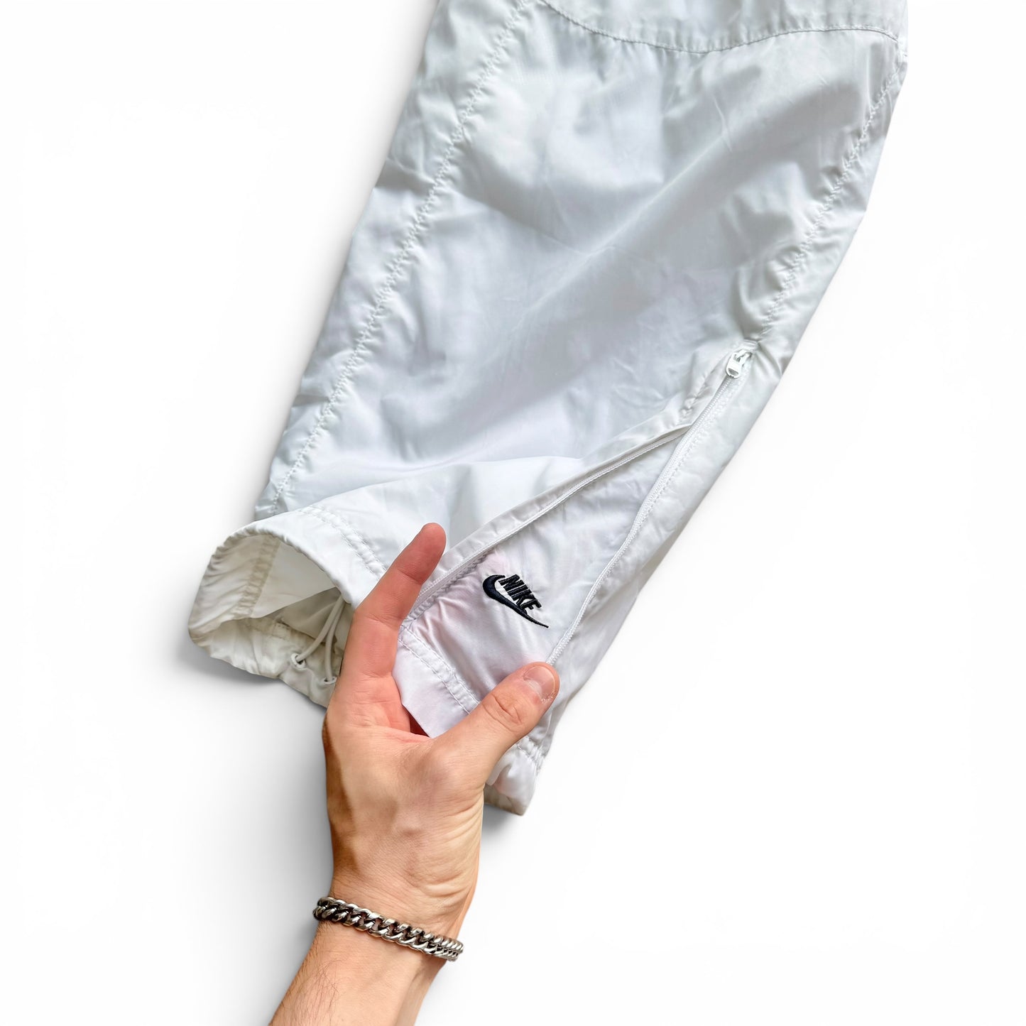 SUPER RARE 2000s Nike Trackpants White *PREMIUM* - (M)